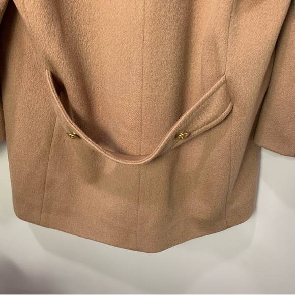 [Talbots] Women's Camel Tan Preppy Wool Blend Heavy Pea Coat Jacket - Picture 5 of 10